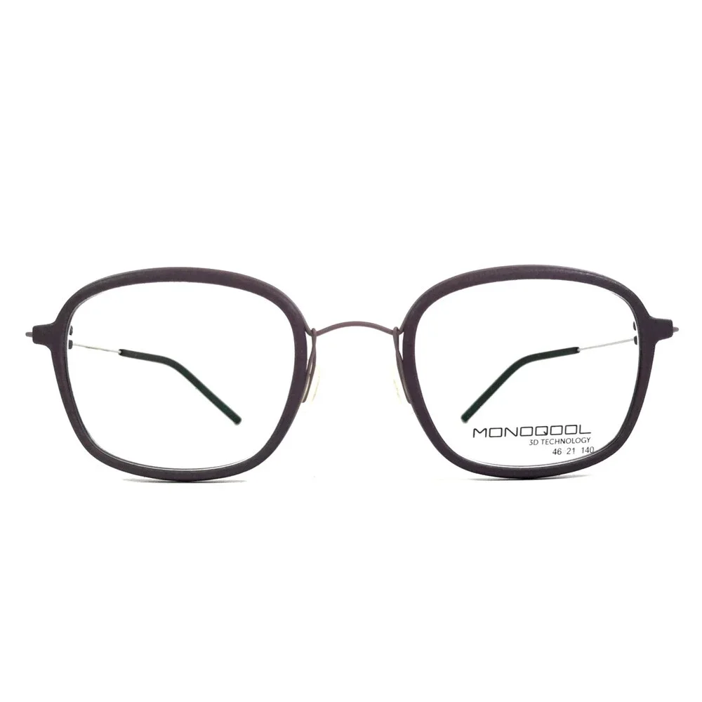 Monoqool Eyeglasses Frame SY SAMMY 5365s Plum Truffel Violet Tone Rose 46-21-140